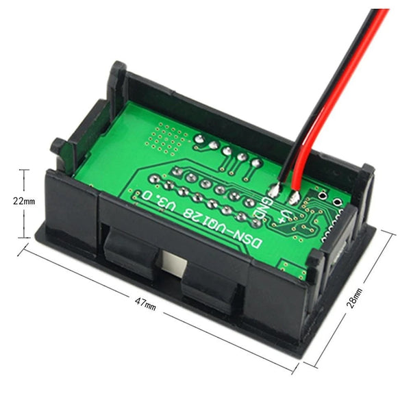 12-60V Digital Voltmeter Capacity LED Indicator Display