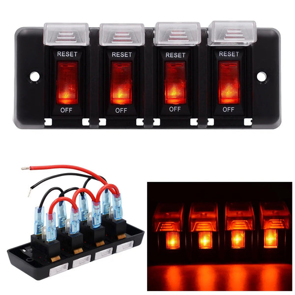 DC 12V Waterproof Rocker Circuit Breakers