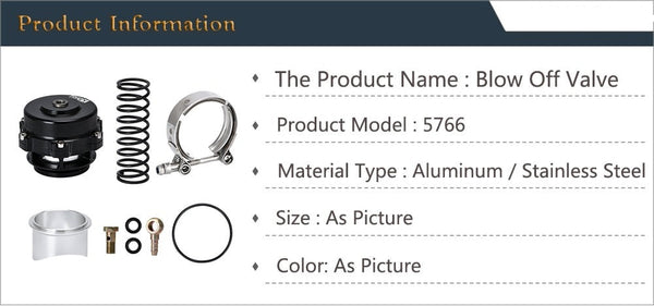 Universal 50mm V Band Blow Off Valve