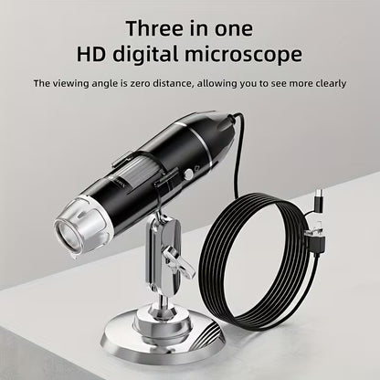 Digital Microscope 3 IN 1 1600X Magnification Camera - Explore the Microscopic World (10006715) - Electromann SA