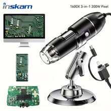 Digital Microscope 3 IN 1 1600X Magnification Camera - Explore the Microscopic World (10006715) - Electromann SA