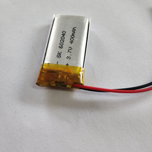 3.7V 400mAh Ibhethri ye-Li-ion eshajwa kabusha