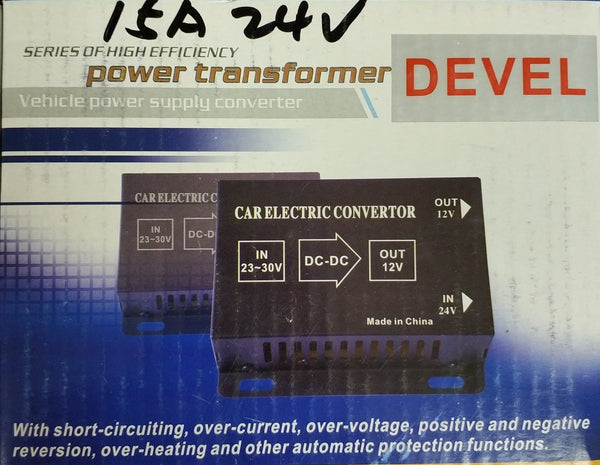 Devel 24v to 12v 15Amp DC to DC Power Converter