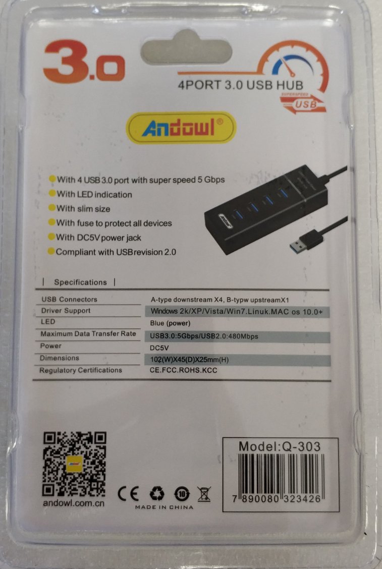 Andowl Q-303 USB 3.0 4Port Hub