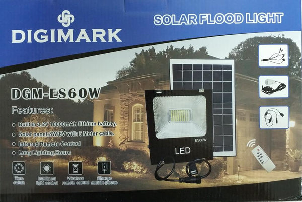 Digimark 60W Outdoor Solar Floodlight & Mobile Charger