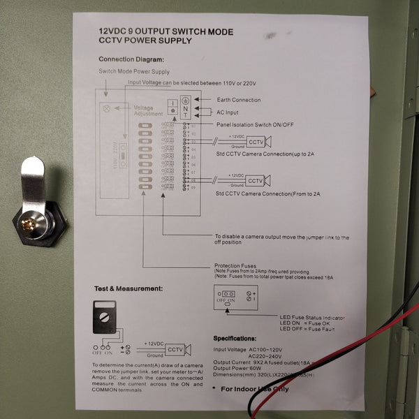 12v 10 Amp Power Supply with Metal Enclosure