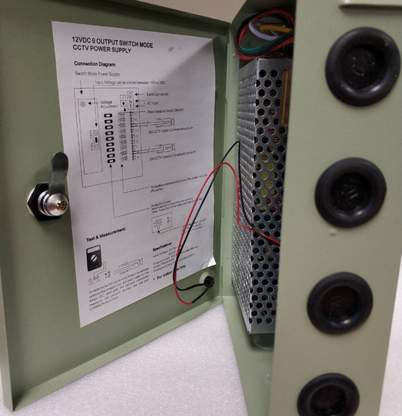 12v 10 Amp Power Supply with Metal Enclosure