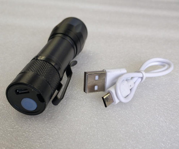 Andowl Q-S112 USB Charged Led Flashlight - Rechargeable Flashlight with Bright LED Bulb