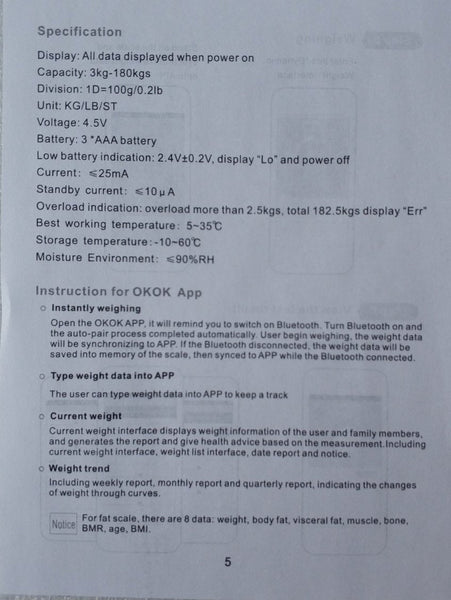 Andowl Q-D001 Digital Smart Body Fat Scale - Accurate Weight and Body Composition Measurements with App Tracking