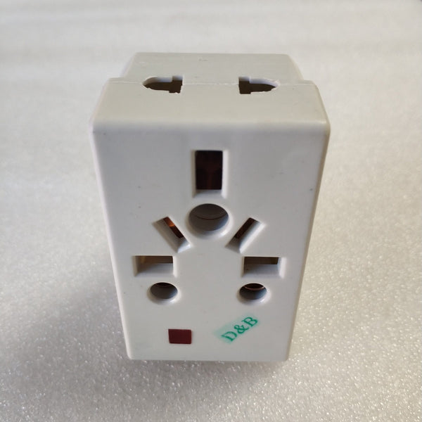 D&B Fused 3Pin Multi-Socket Universal Travel Adaptor