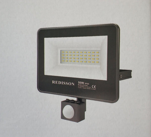 Redisson 50Watt Motion Sensing 220v AC Outdoor LED Flood Light