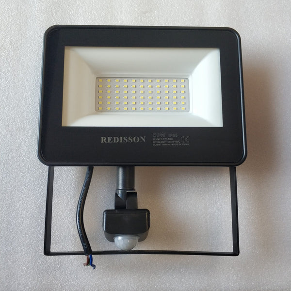 Redisson 50Watt Motion Sensing 220v AC Outdoor LED Flood Light