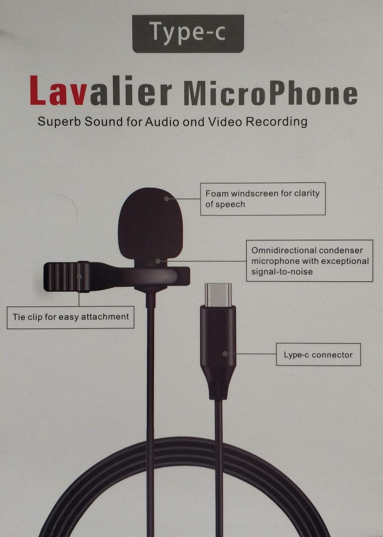 JH-042 Type C Mini Lavalier Microphone