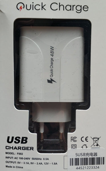 A501-2 5x USB Port 48Watt Quick Charge Hub