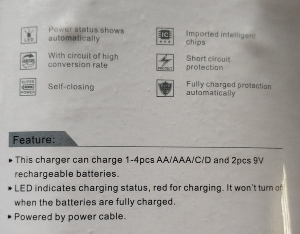 BESTON BST-C821BW Universal Battery Charger