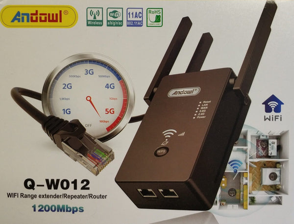 Andowl Q-W012 1200Mbps 3in1 Wifi Repeater/Extender – Boost Your Wi-Fi Signal