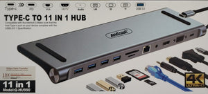 Andowl Q-HU990 Type-C to 11 in 1 HUB - Expand Connectivity for Type-C Devices