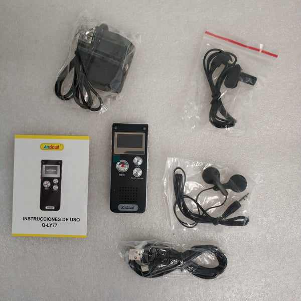 Andowl Q-LY77 16GB Digital Voice Recorder with LCD Screen