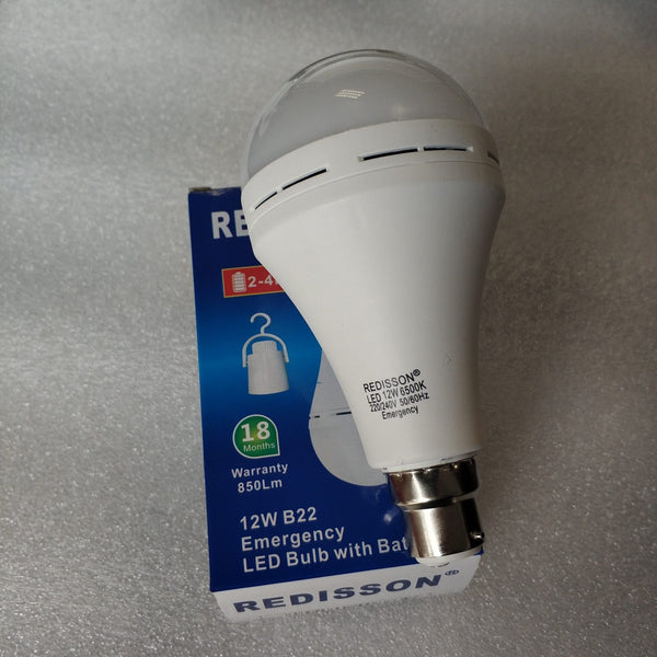 ##BULK SALE Buy 10 get 1 FREE## REDISSON 12 watt B22 Super Bright Smart Rechargeable Emergency LED bulb