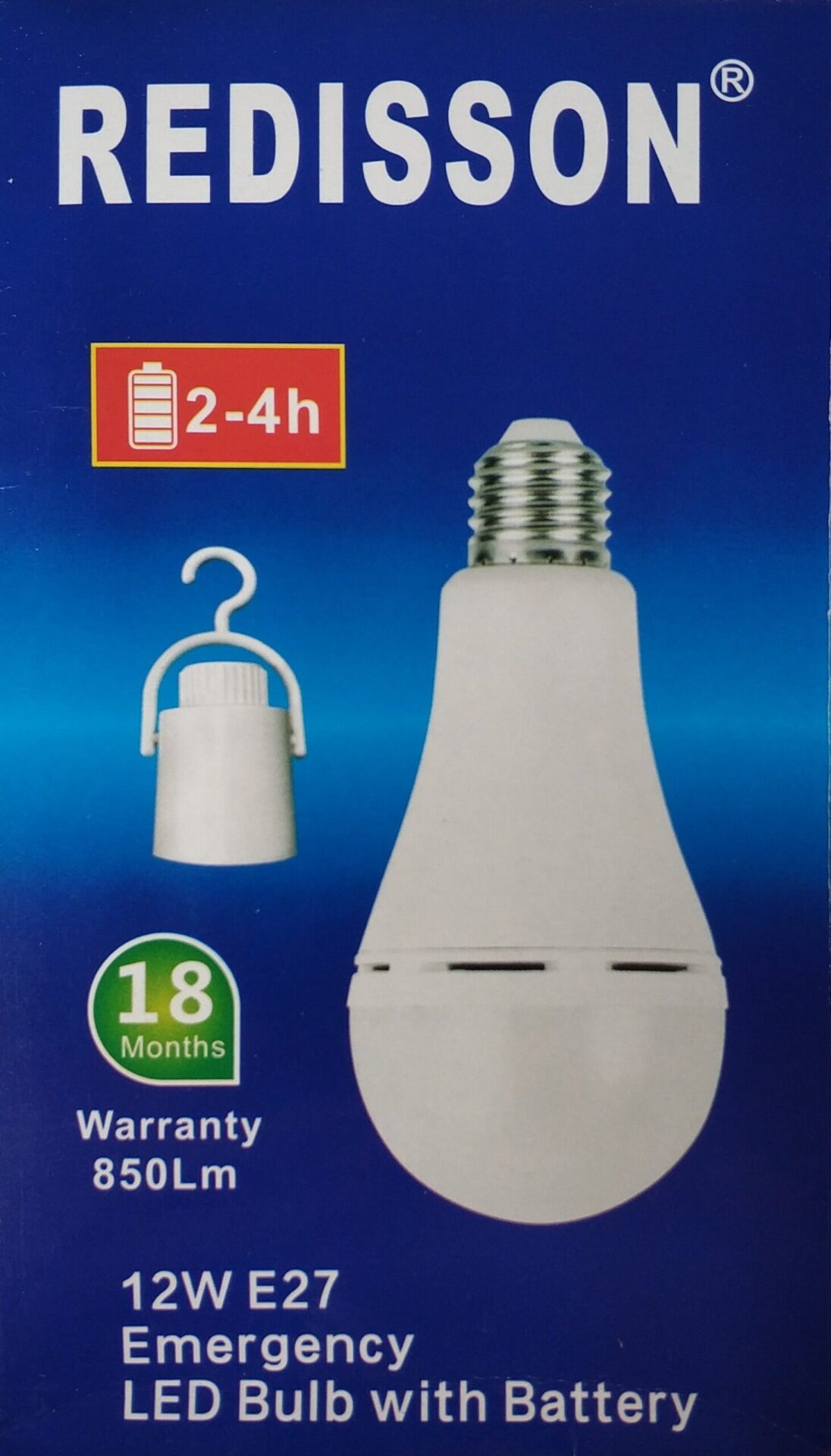 REDISSON 12 watt E27 Super Bright Smart Rechargeable Emergency LED bulb