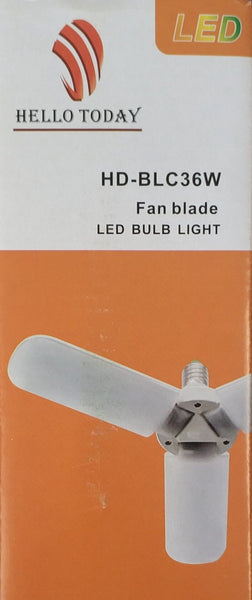 Hello Today 36w 6500k AC220v Fan Blade Type Deformable LED Bulb