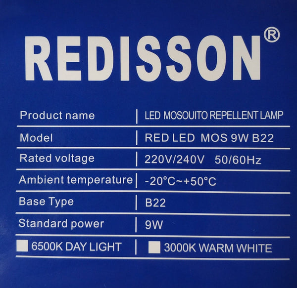 Redisson 9 watt B22 Mosquito Terminator Led lamp - Effective Mosquito Control Solution