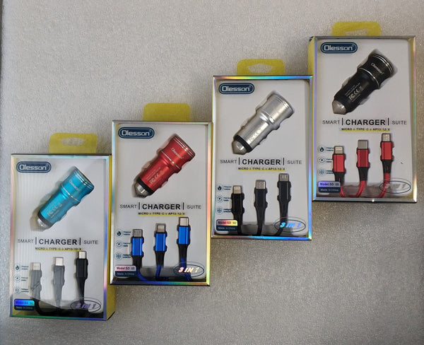 Olesson SD-55 3in1 Smart Mobile Car Charger