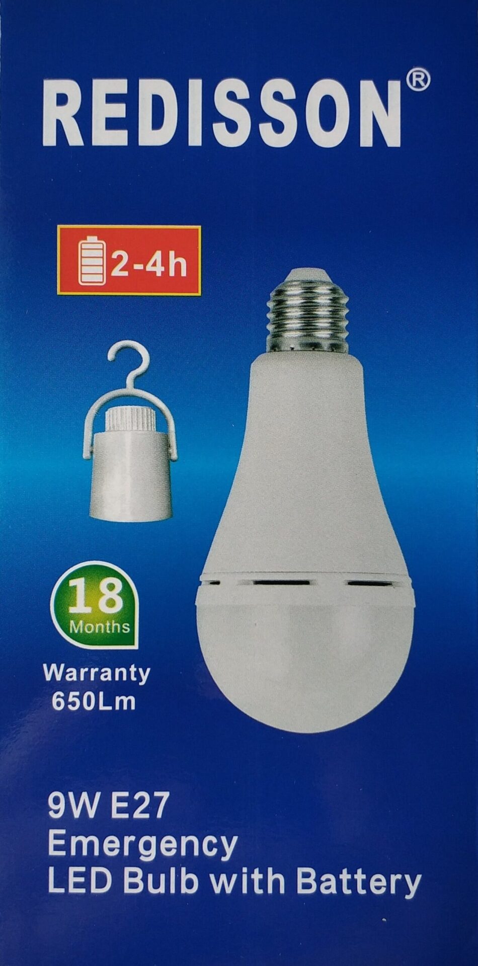 REDISSON 9 watt E27 Super Bright Smart Rechargeable Emergency LED bulb