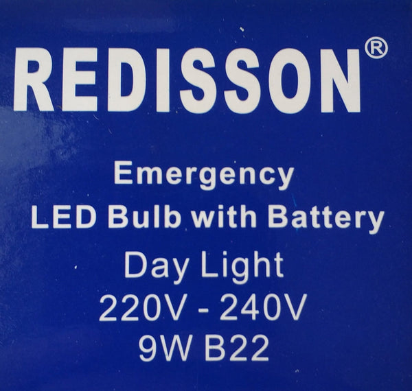 REDISSON 9 watt B22 Super Bright Smart Rechargeable Emergency LED bulb