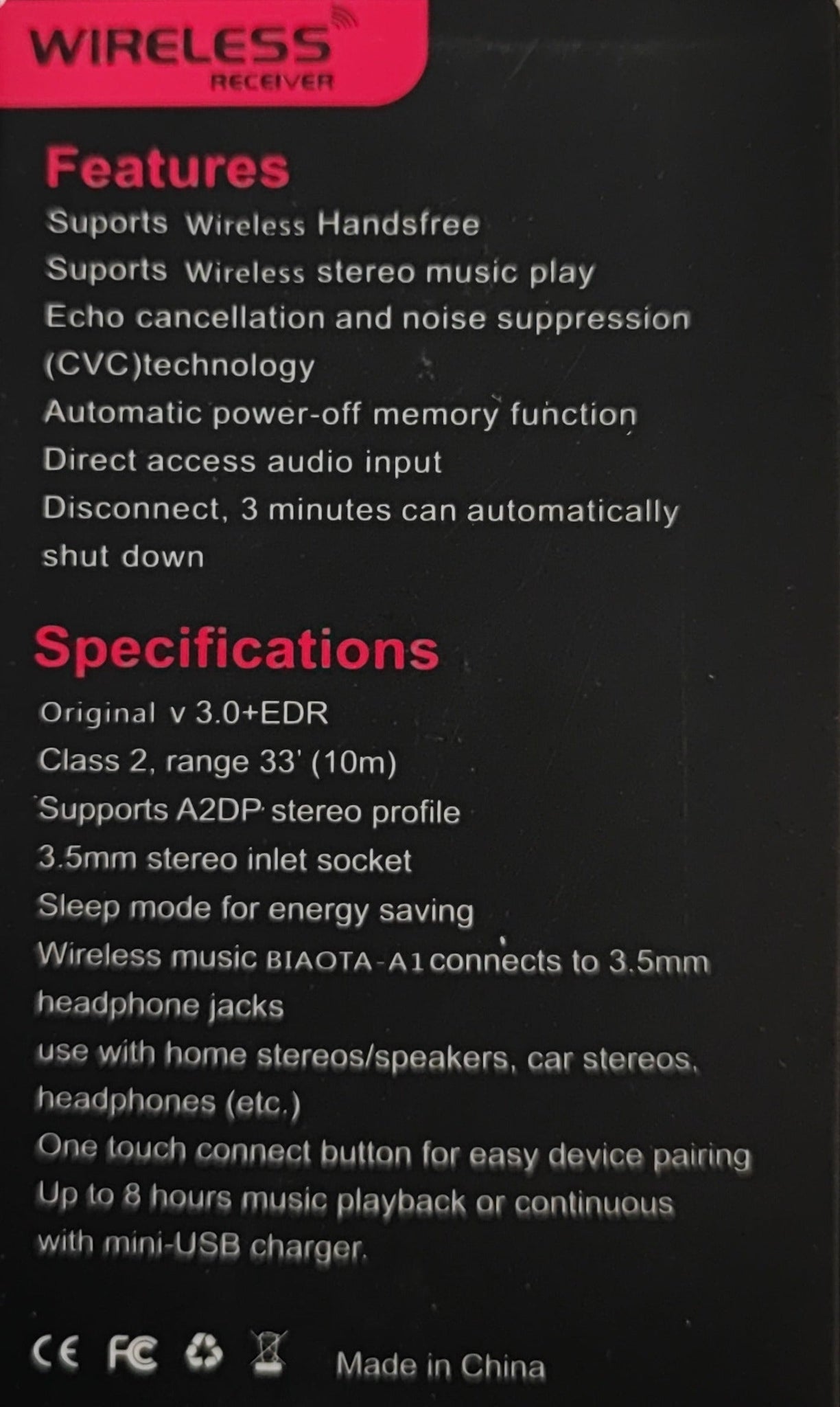 Bluetooth Car Kit for Hands-Free Calling and Music Streaming - !