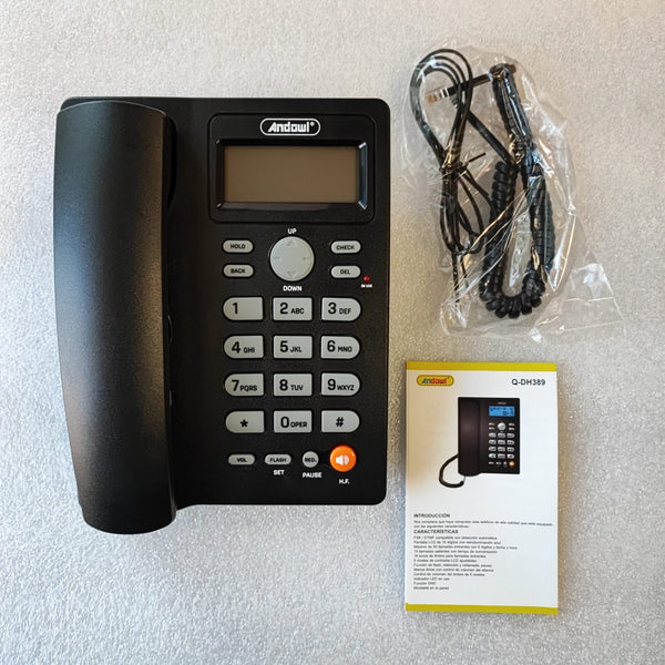 Andowl Q-DH389 Wired Landline Desk Mobile Phone - Versatile and Reliable