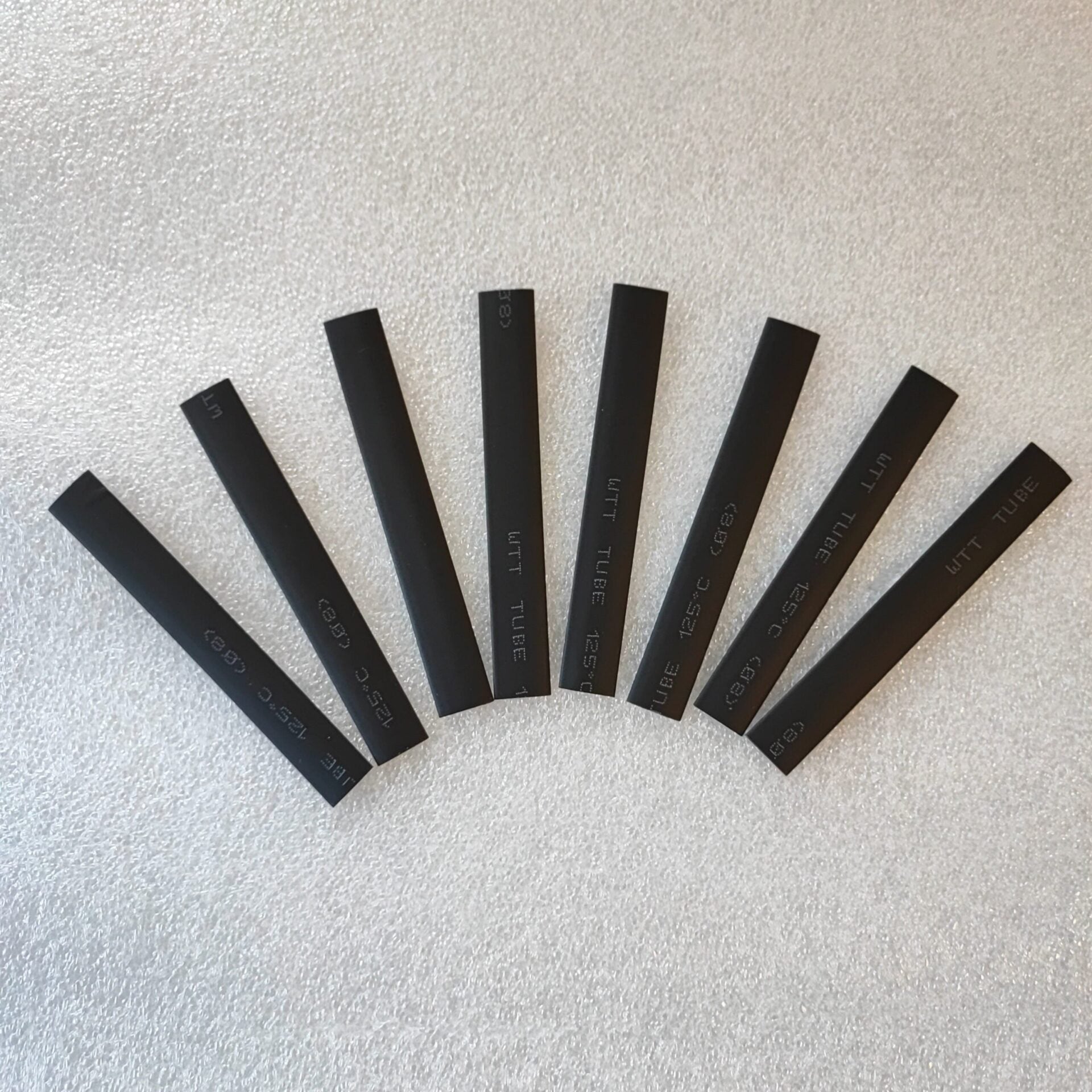 100pcs x 100mm x 10mm Polyolefin Heat Shrink Tubing - Black