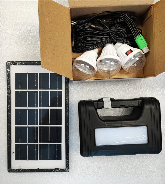 GD-8017S 3 LED Solar Portable Power Box Mobile Charger and Light