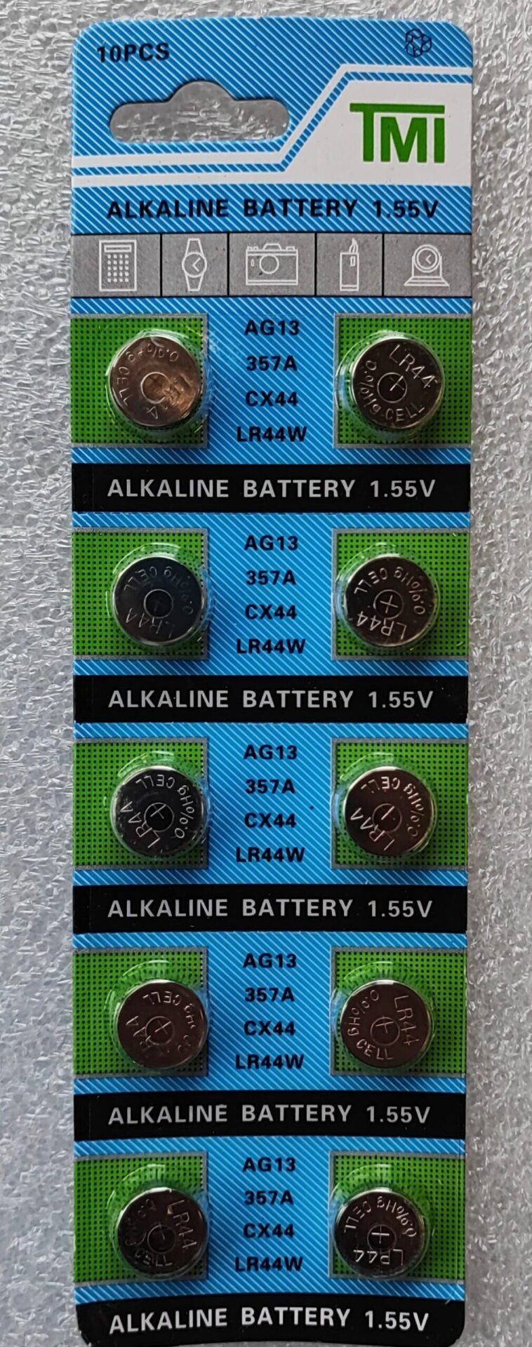 ##REDUCED TO CLEAR## 2-Pack LR44W/AG13 1.55v Alkaline Button battery