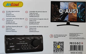 Andowl Q-AU51 4in1 AV Video Signal Switcher