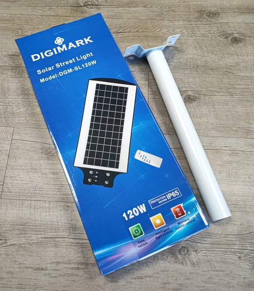 Digimark DGM-SL120W Solar Powered LED Street/Pole Light - Energy-Efficient Outdoor Lighting Solution