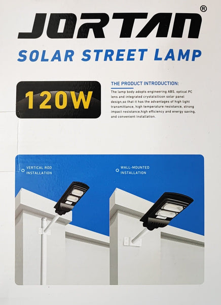 Jortan 120watt Solar Powered LED Street/Pole Light