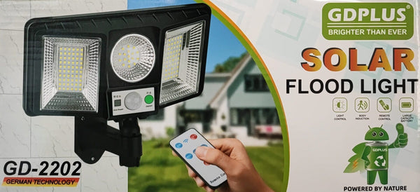 GDPLUS Solar Motion Sensing Day and Night Outdoor LED Flood Light