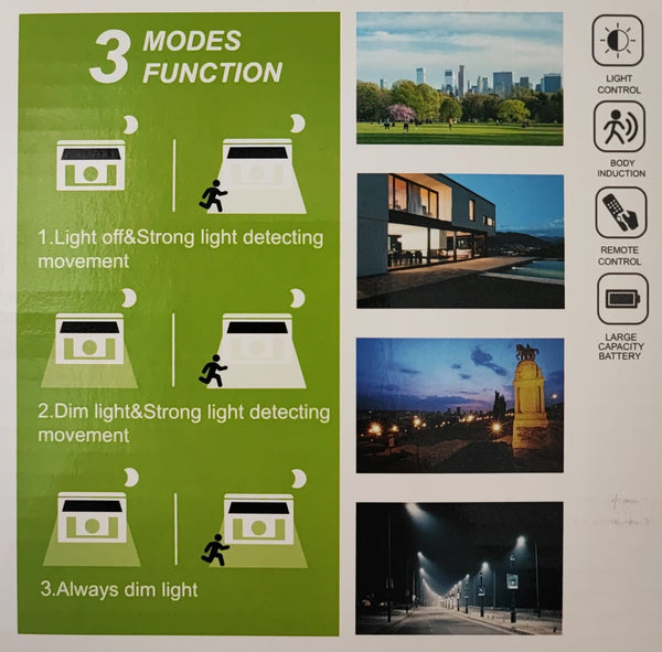 GDPLUS Solar Motion Sensing Day and Night Outdoor LED Flood Light