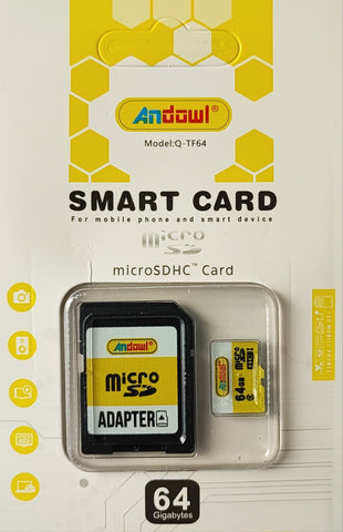 Andowl Q-TF64 64GB Class 10 Micro SD Card - Fast Data Transfer and Ample Storage Space for All Devices