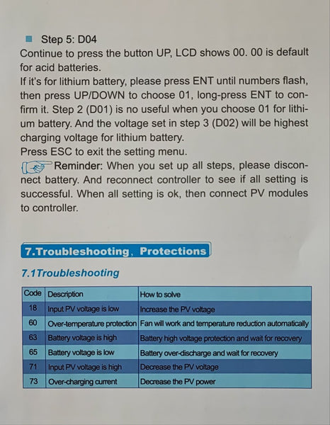 PowMr MPPT 60A Solar Charge and Discharge Controller