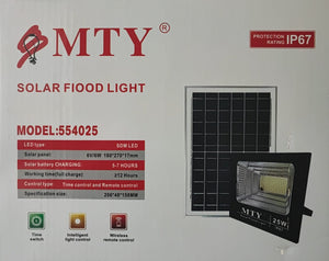 MTY-554025 25Watt Solar LED Outdoor Floodlight