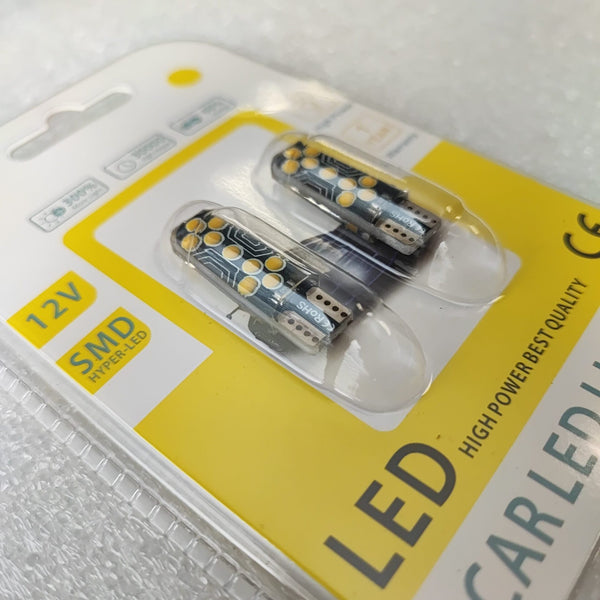 T10 18pc AMBER SMD Chip Car LED Bulb