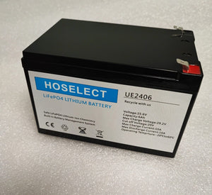 Hoselect LifePo4 UE2406 6AH 25.6v Rechargeable Battery