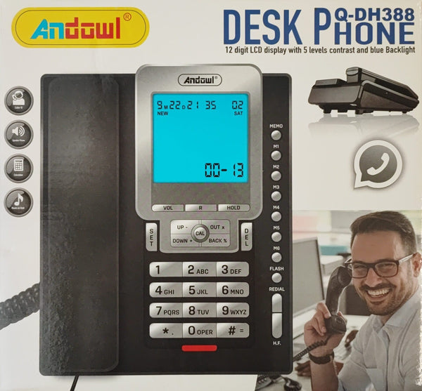 Andowl Q-DH388 Wired Landline Desk Mobile Phone