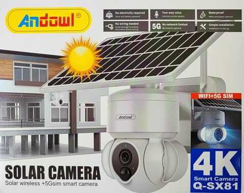 Andowl Q-SX81 Solar 4K 4G Wireless Outdoor IP Camera