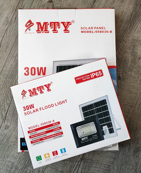 MTY-558030-A 30Watt Solar LED Outdoor Floodlight