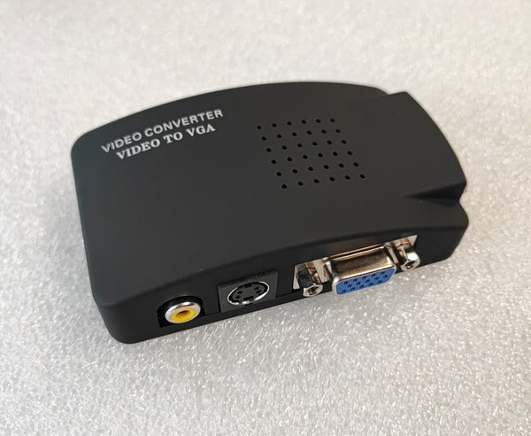 Connect RCA, S-Video, and VGA Sources to VGA Display with Converter