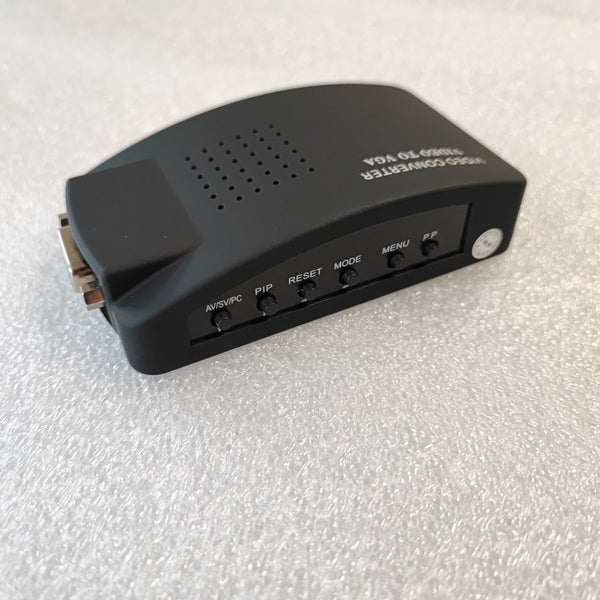 Connect RCA, S-Video, and VGA Sources to VGA Display with Converter