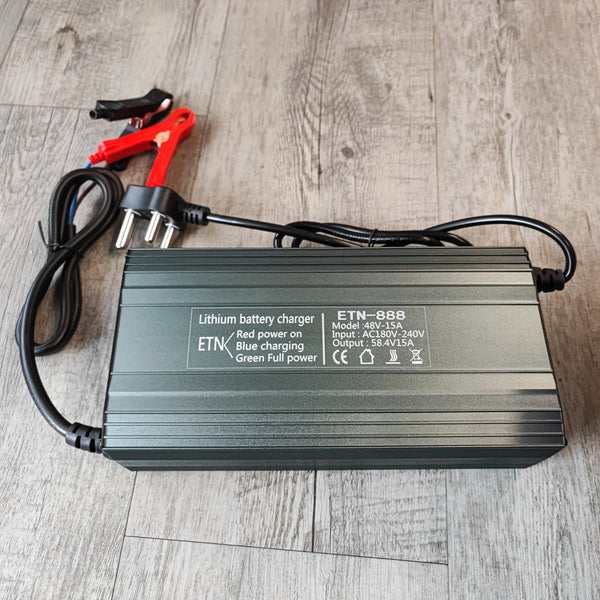 ETN-888 58.4vDC 15Amp Intelligent Lithium Battery Charger